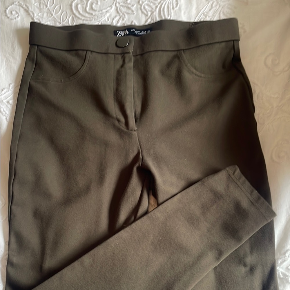 Zara Olive Green Trousers